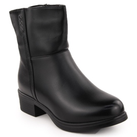 Botine negre izolate de dama Filo Donna Z24-39 negru