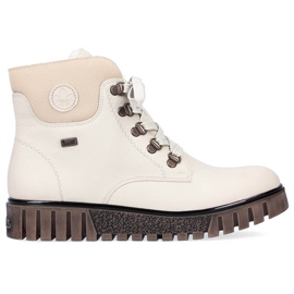 Botine de dama bej rezistente la apa Rieker Y3433-60