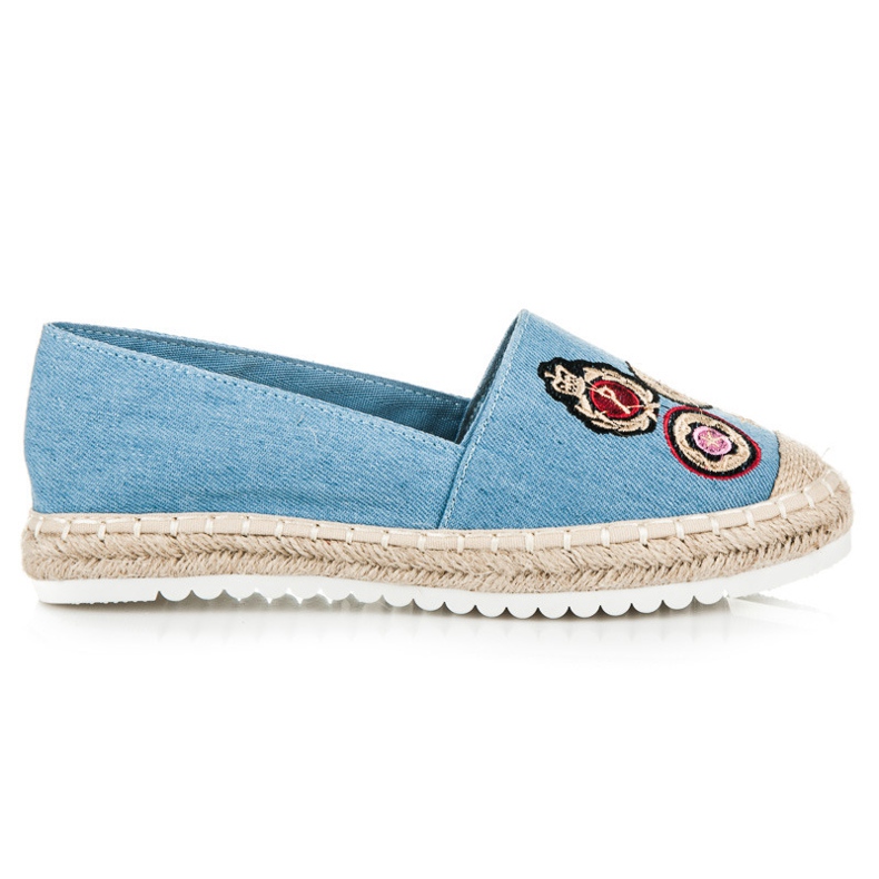 Jolyvia Espadrile din denim cu petice albastru