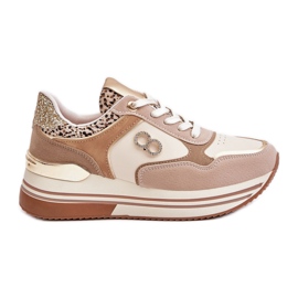 Pantofi Dama Platforma Bej Debizia
