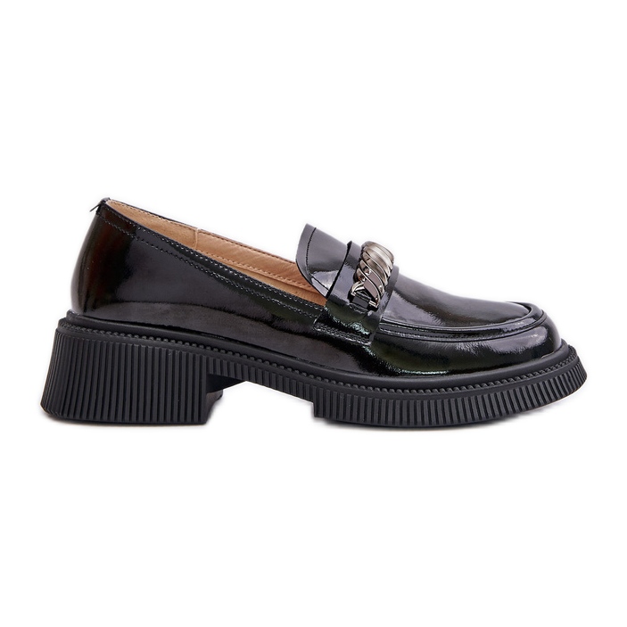 S.Barski Mocasini patentati pentru dama Mocasini cu decor D&amp;A LZ42-030 Negru