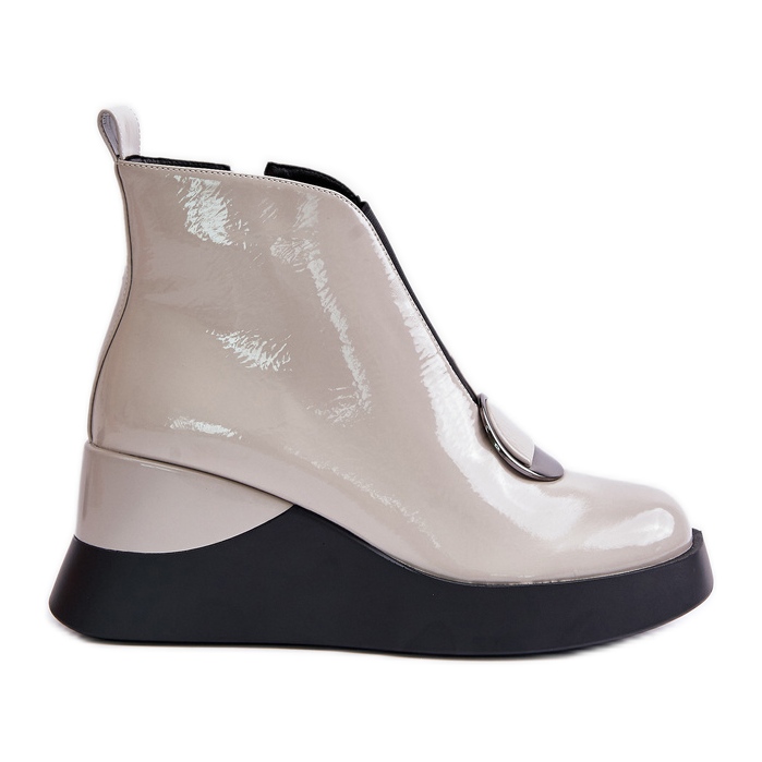 S.Barski Cizme cu pană brevetate izolate D&amp;A MR880-136 Gri deschis