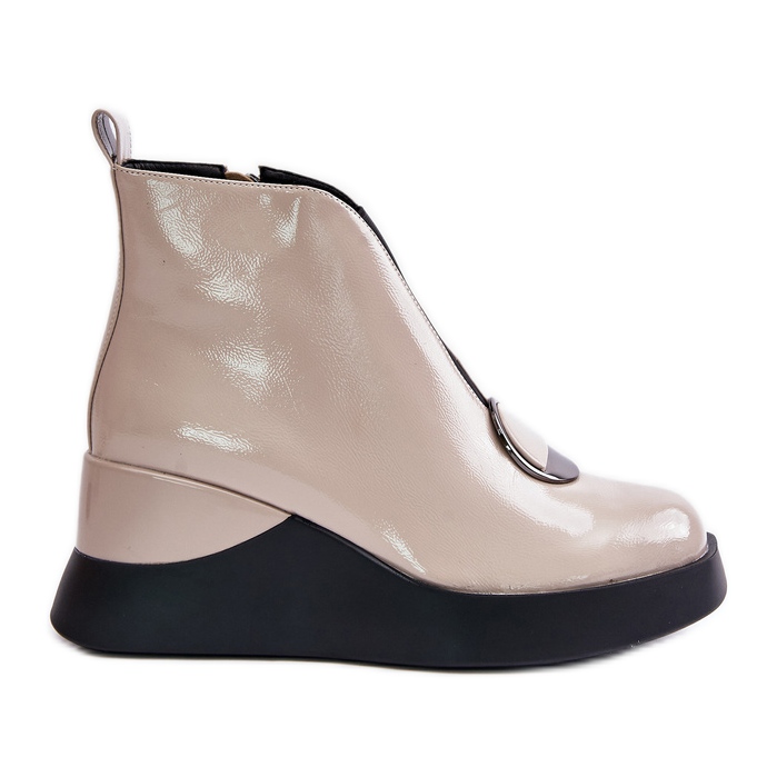 S.Barski Cizme cu pană patentate izolate D&A MR880-136 Bej S.Barski Cizme cu pană patentate izolate D&A MR880-136 Bej