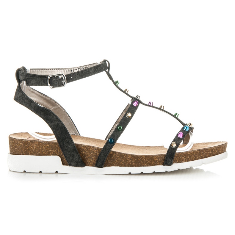 Sandale cu pană KYLIE negru