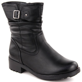 Botine de damă confortabile, negre, izolate Unisoft negru