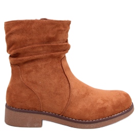 Botine cu volane Bracy Camel maro Botine cu volane Bracy Camel maro