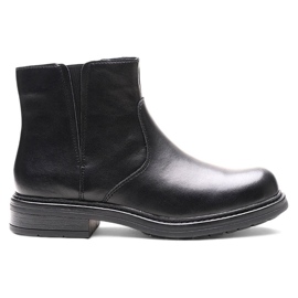 Botine de dama din piele, izolate negre Sergio Leone BT345-S negru Botine de dama din piele, izolate negre Sergio Leone BT345-S negru