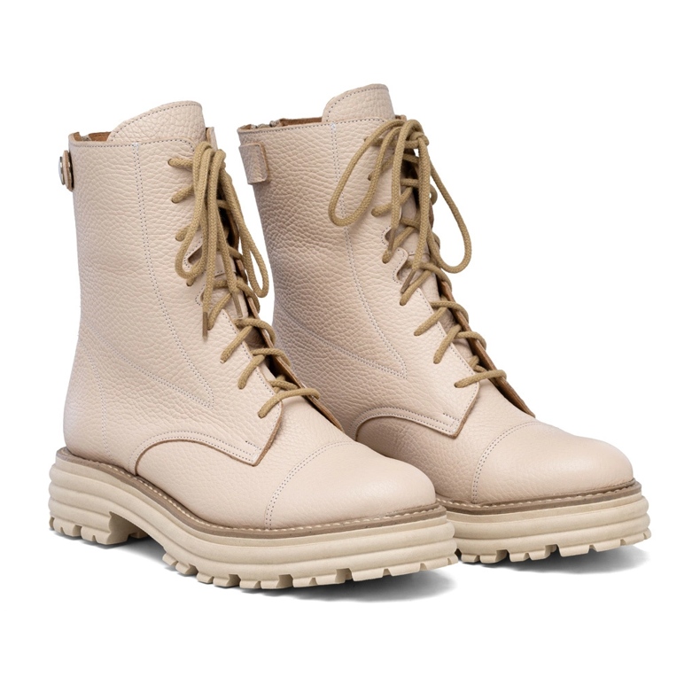 Geanta de dama din piele bej Butdam WOR1