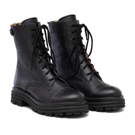 Genți de damă din piele neagră Butdam WOR1 negru