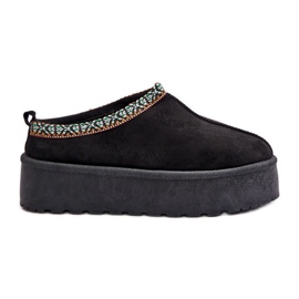 Papuci De Dama Platforma Cu Broderie, Negru Neroma Papuci De Dama Platforma Cu Broderie, Negru Neroma