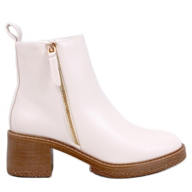 Botine cu toc înalt Guire Beige bej