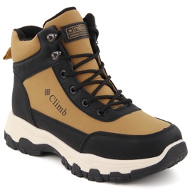 Cizme izolate de trekking inalte camel NEWS 7921 negru