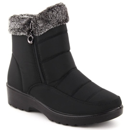 Cizme de zapada dama cu blana, neagra, Vinceza 86231 negru