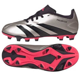 Pantofi de fotbal Adidas Predator Club FxG IF6423 argint Pantofi de fotbal Adidas Predator Club FxG IF6423 argint