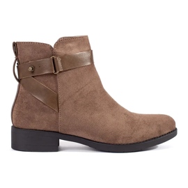 Botine de dama din piele intoarsa bej Botine de dama din piele intoarsa bej