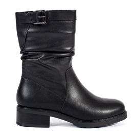 Sergio Leone Botine de dama izolate piele neagra negru