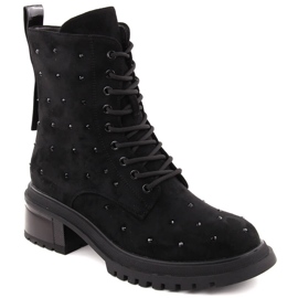 Geantă de damă pentru lucrători din piele cu zirconi, negru D&A S.Barski Premium Collection MR880-017 Geantă de damă pentru lucrători din piele cu zirconi, negru D&A S.Barski Premium Collection MR880-017