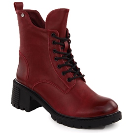 Botine de dama din piele rosie marca Filippo DBT6501 roșu Botine de dama din piele rosie marca Filippo DBT6501 roșu