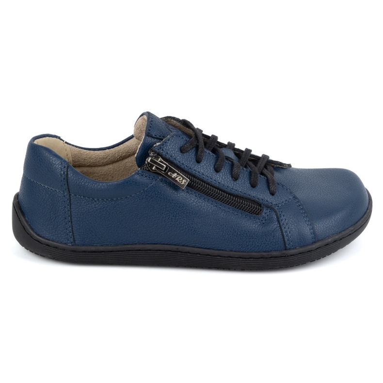 Olivier Pantofi de dama minimalisti din piele descult model 1243, bleumarin albastru