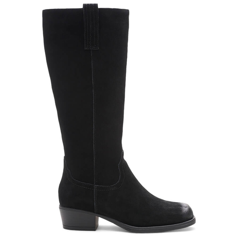 Cizme de cowboy negre de damă din piele de la Sergio Leone KZ268 negru