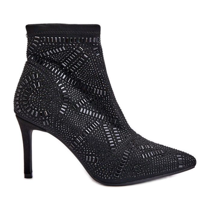 S. BARSKI Botine Decorate Slip-on S.Barski HY42-161 Negru