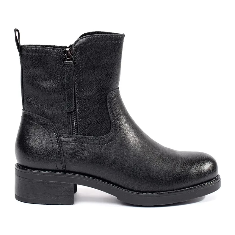 Botine de dama din piele neagra de la Sergio Leone negru