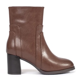 Botine de damă din piele maro de la Sergio Leone Botine de damă din piele maro de la Sergio Leone