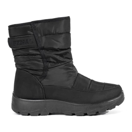 Cizme de zăpadă de damă izolate negre negru