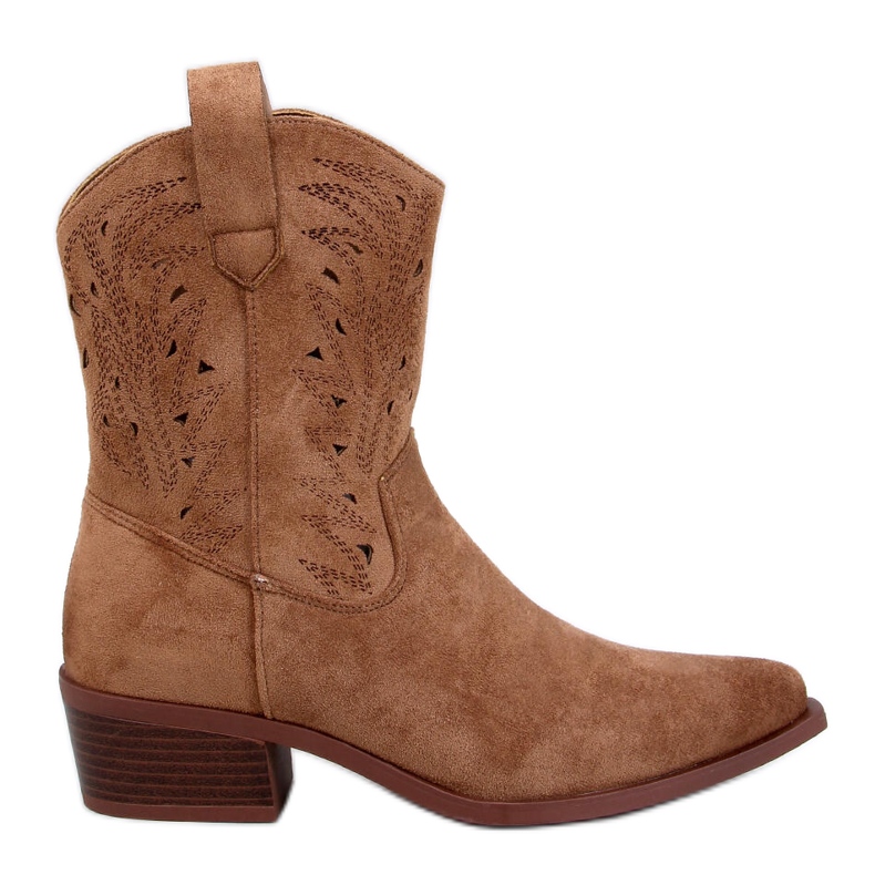Cizme de cowboy ajurate Austen Khaki maro