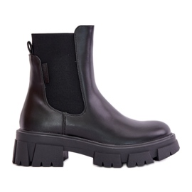 Ghete chelsea cu slip-on izolate din piele ecologică Big Star MM274071 Negru Ghete chelsea cu slip-on izolate din piele ecologică Big Star MM274071 Negru