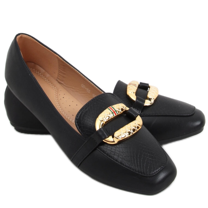 Mocasini de dama Sajmon Black - Inello negru