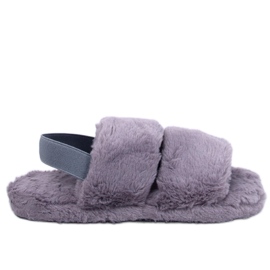 Papuci de dama Rhodes Grey cu banda elastica gri Papuci de dama Rhodes Grey cu banda elastica gri