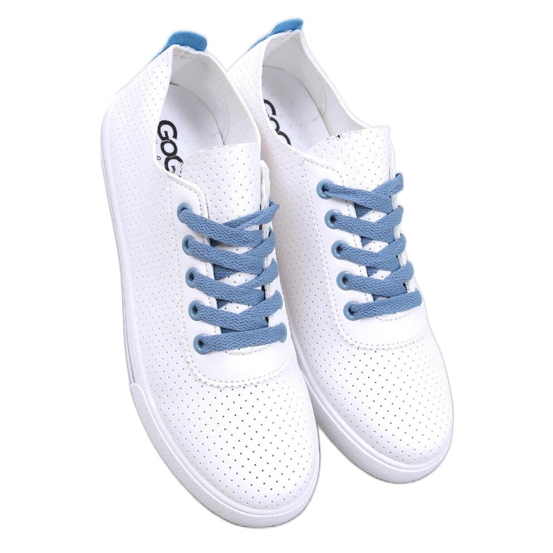 Tenisi ajurati pentru dama Costier Light Blue - Inello alb Tenisi ajurati pentru dama Costier Light Blue - Inello alb