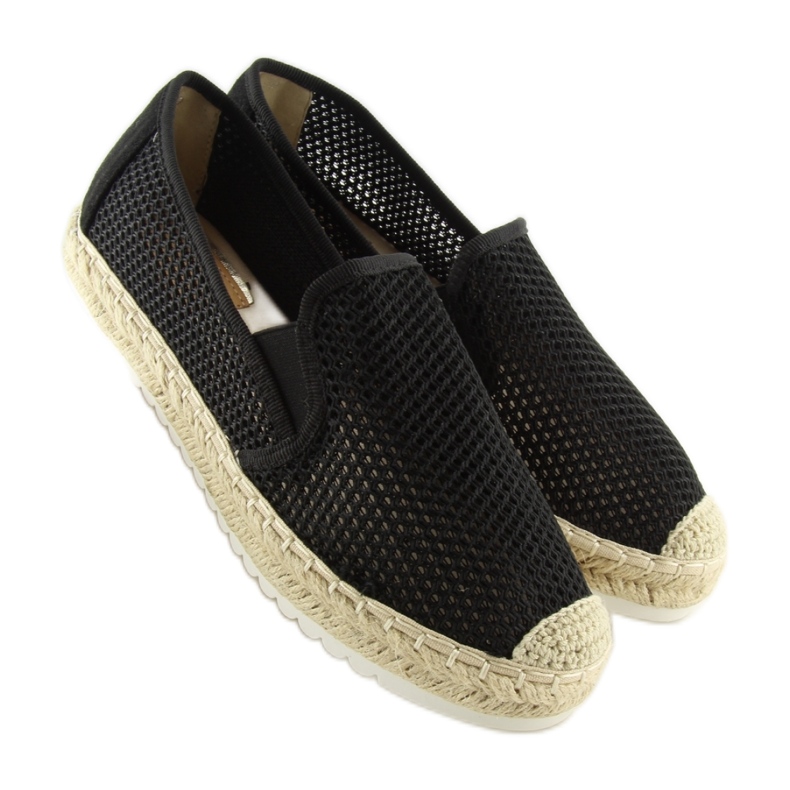 Espadrile negre de damă 6602 negru Espadrile negre de damă 6602 negru