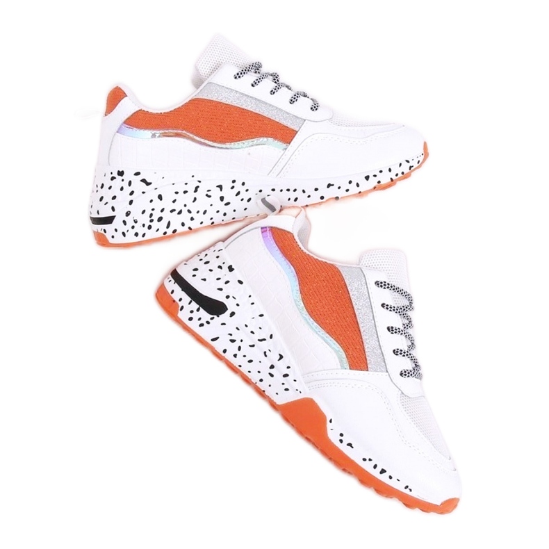 Pantofi sport dama Milano Orange - Inello alb