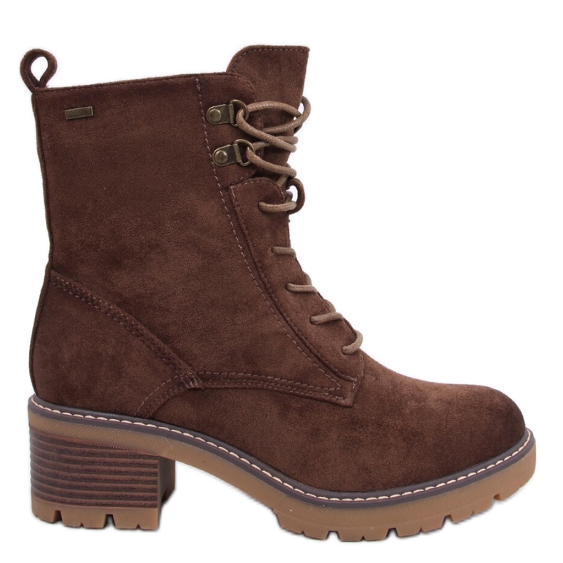 Botine confortabile cu toc înalt Reed Green maro Botine confortabile cu toc înalt Reed Green maro