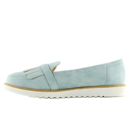Mocasini albastri dama albastru