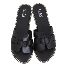 Flip-flops eleganti de dama Negri negru