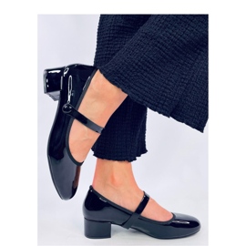 Balerini negri cu toc înalt negru Balerini negri cu toc înalt negru