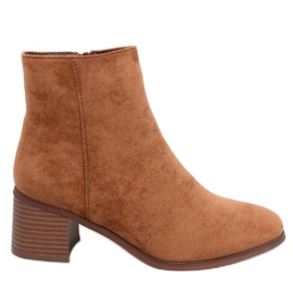 Botine clasice Camel cu toc înalt maro