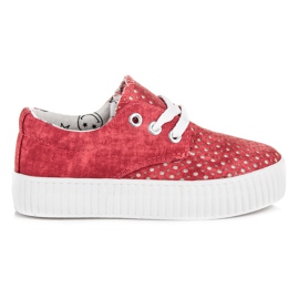 Kylie Pantofi legați pe platformă roșu