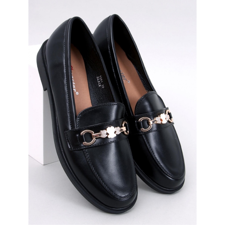 Mocasini Gracess Black Teddy Bear - Inello negru