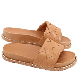 Sandale flip-flops Sunny Khaki pentru femei - Inello maro