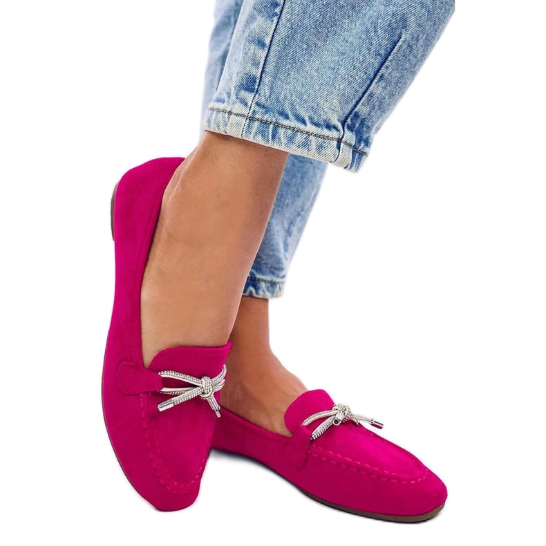Mocasini Marsoin Fuchsia din piele intoarsa - Inello roz