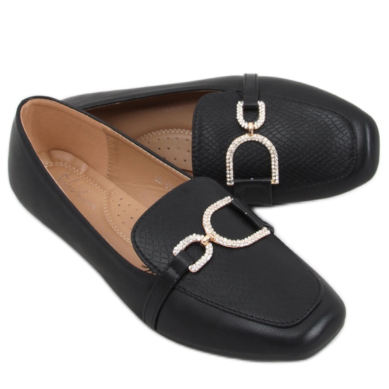 Mocasini dama Serena Black - Inello negru