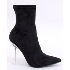 Merrisa Botine transparente cu toc inalt - Inello negru