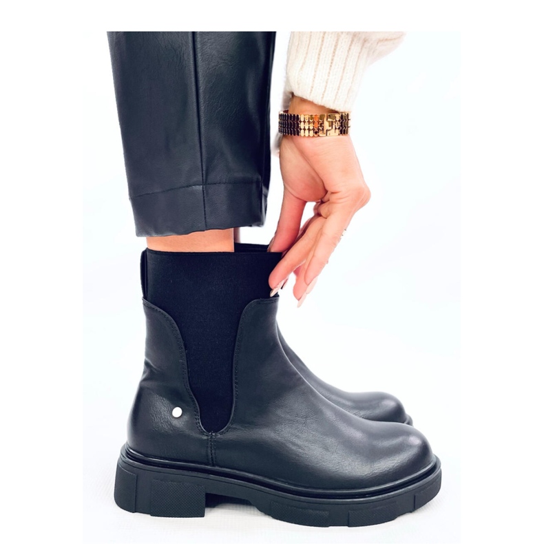 Cizme Chelsea dama Mead Black - Inello negru