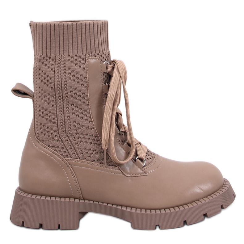 Botine cu un pulover superior Tierr Khaki - Inello maro