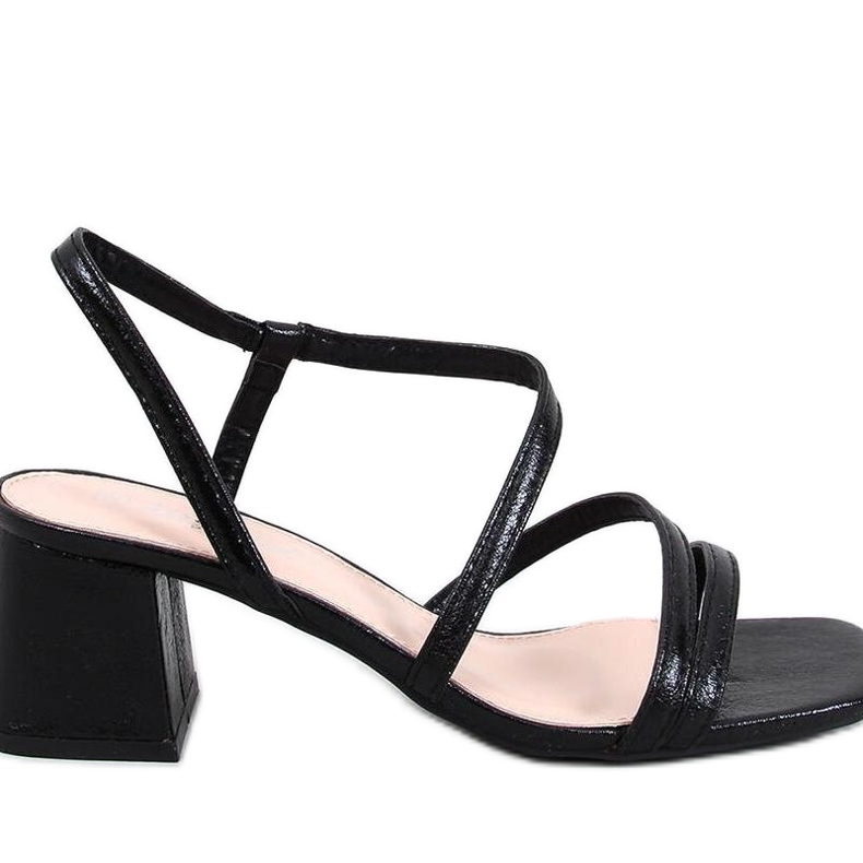 Cudini Sandale negre cu toc - Inello negru