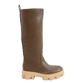 Cizme Khaki QT21P Army Green cu talpa groasa - Inello verde